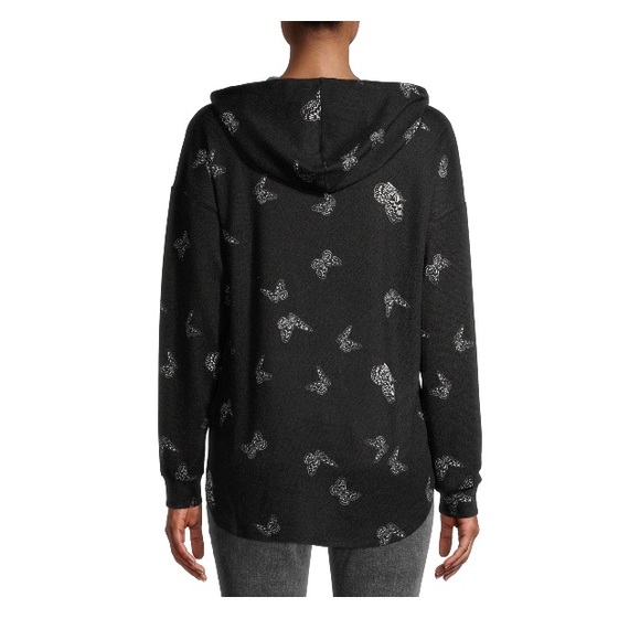 No Boundaries Juniors Super Soft Printed Hoodie - Picture 2 of 4